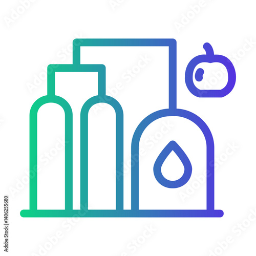 distillation Line Gradient Icon
