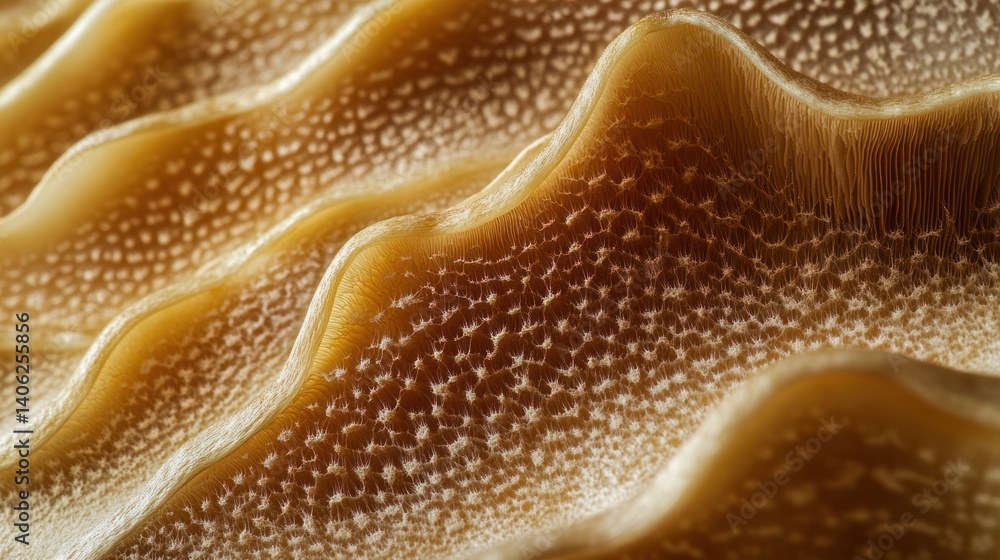 Close-up view of a textured, undulating organic surface. Close-up view of a textured, undulating organic surface.