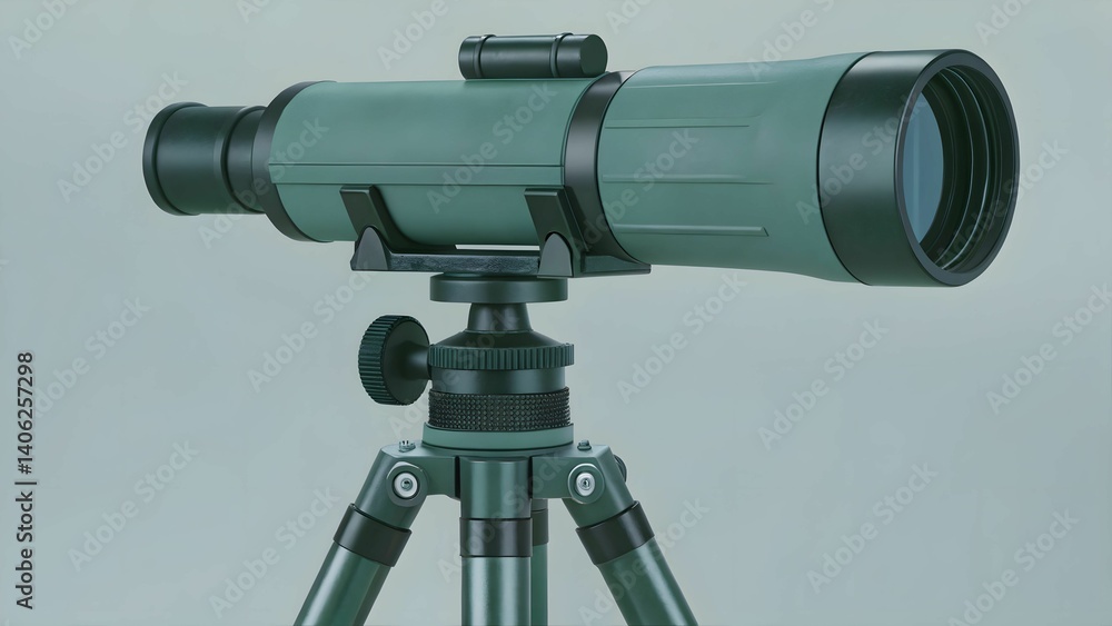 Birdwatching Kit concept Sleek telescope mounted on a tripod, ideal for stargazing and nature observation. Birdwatching Kit concept Sleek telescope mounted on a tripod, ideal for stargazing and nature observation.