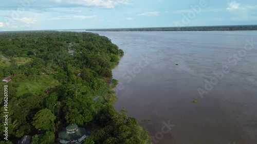 Aerial drone images of Leticia, Amazonas