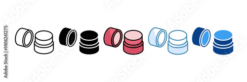 Face Blush Icon Set Multiple Style Collection