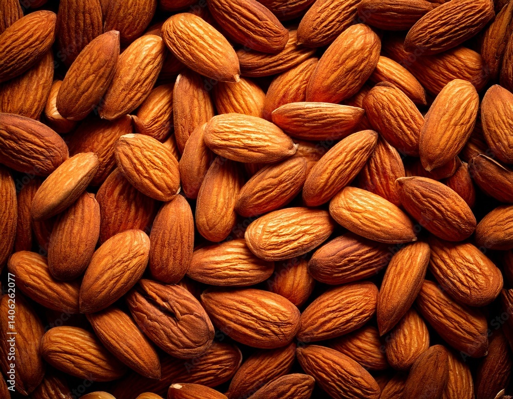 Fototapeta premium food background of dried almond 