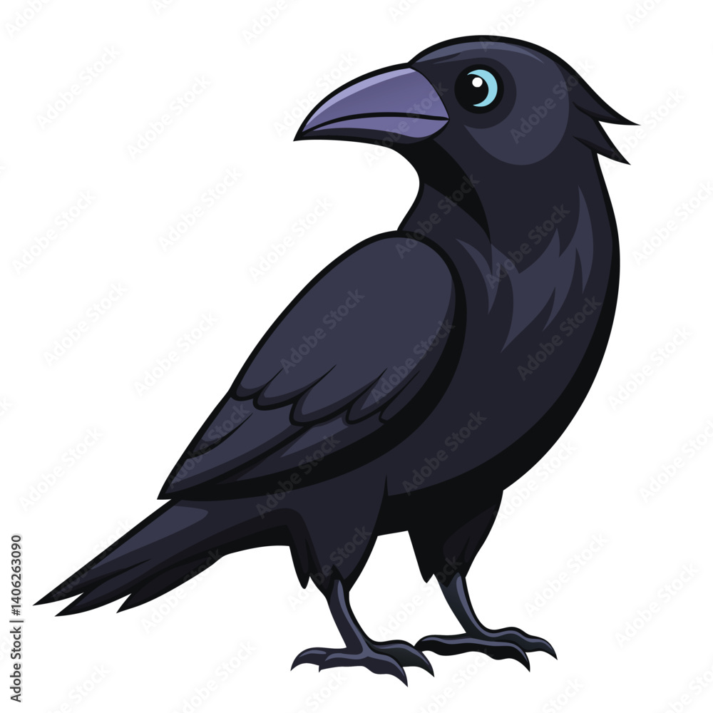 Fototapeta premium Crow isolated on white background