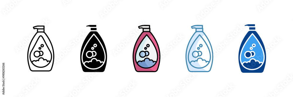 Body Wash Icon Set Multiple Style Collection Body Wash Icon Set Multiple Style Collection