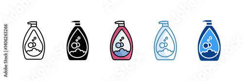 Body Wash Icon Set Multiple Style Collection