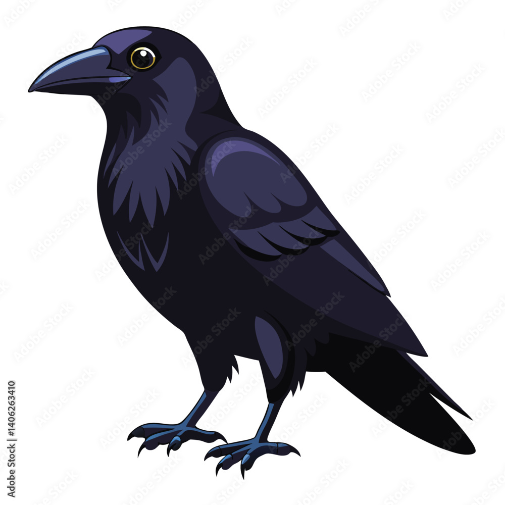 Fototapeta premium Crow isolated on white background