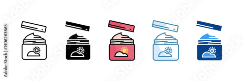 Day Cream Icon Set Multiple Style Collection