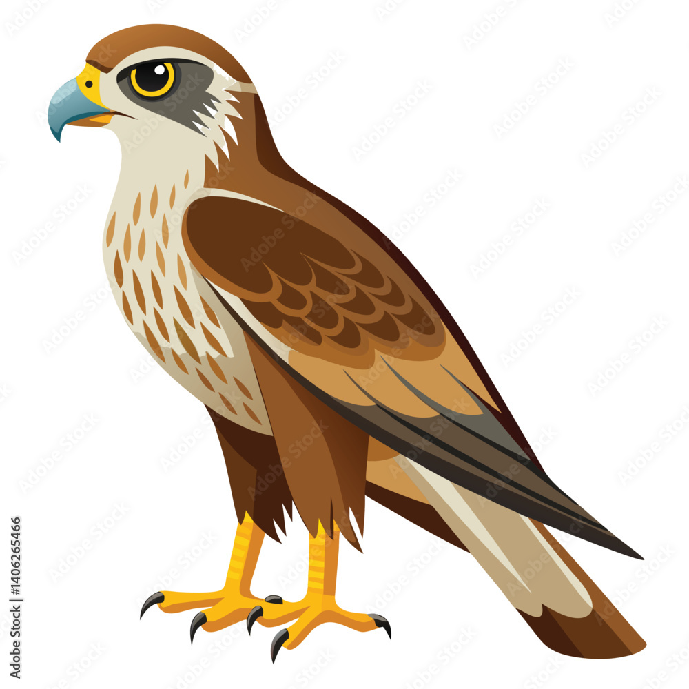 Hawk isolated on white background Hawk isolated on white background