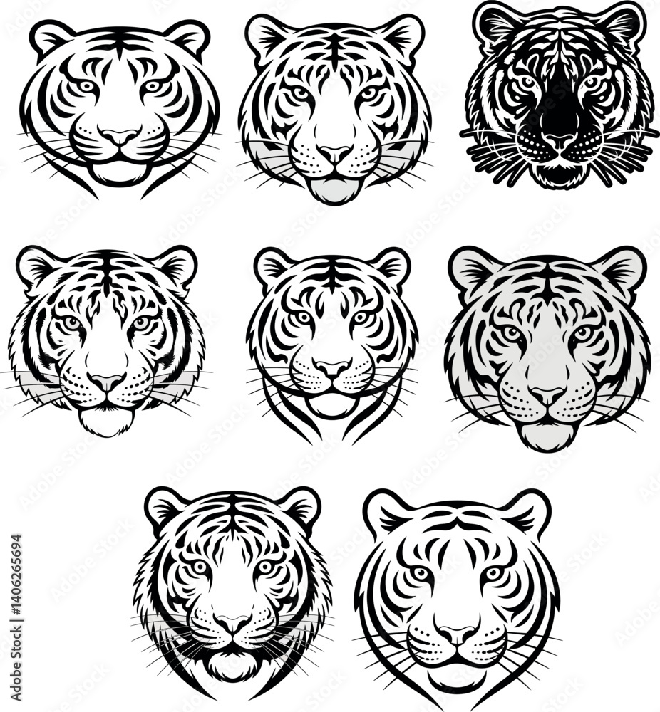 tiger vector file image tiger vector file image