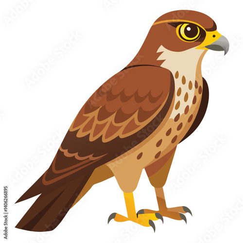 Hawk isolated on white background