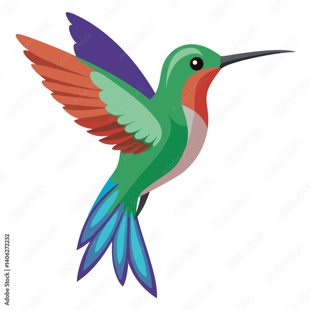 Obraz premium Hummingbird isolated on white background