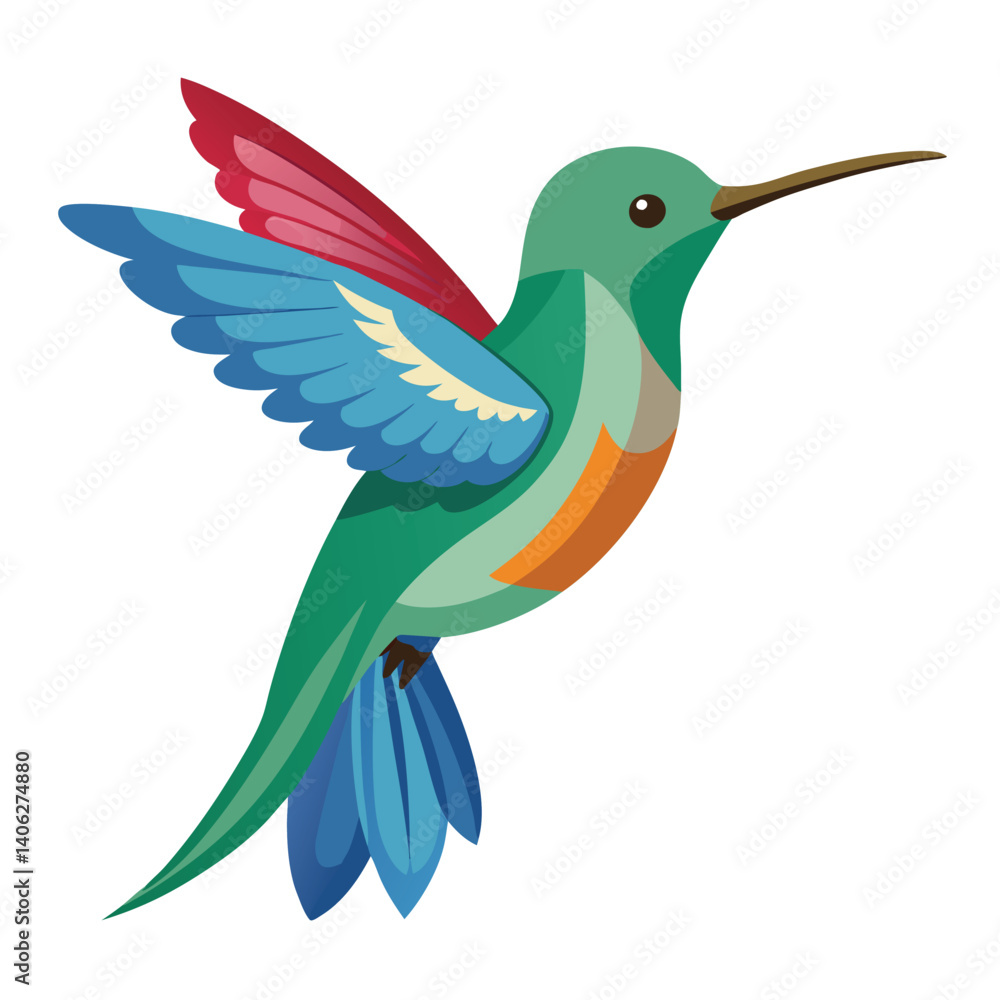 Hummingbird isolated on white background Hummingbird isolated on white background