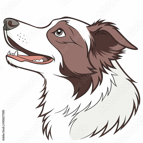 Dog vector white background