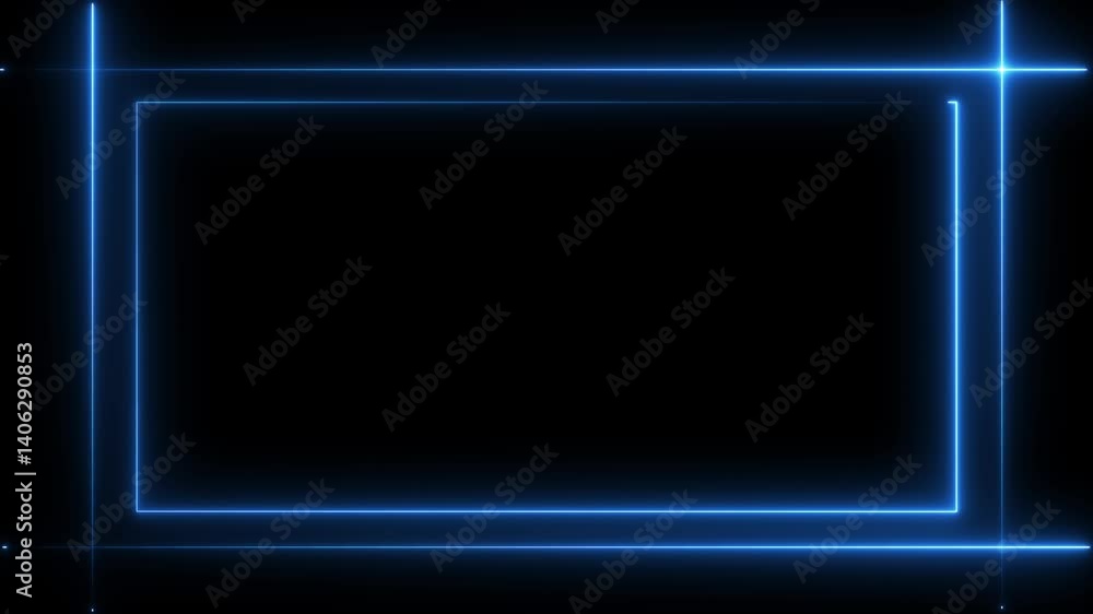 Abstract neon picture frame background, Rectangular Fire effect Animation. Fire Gradually Abstract neon picture frame background, Rectangular Fire effect Animation. Fire Gradually