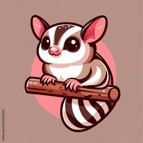 sugar glider vector illustration