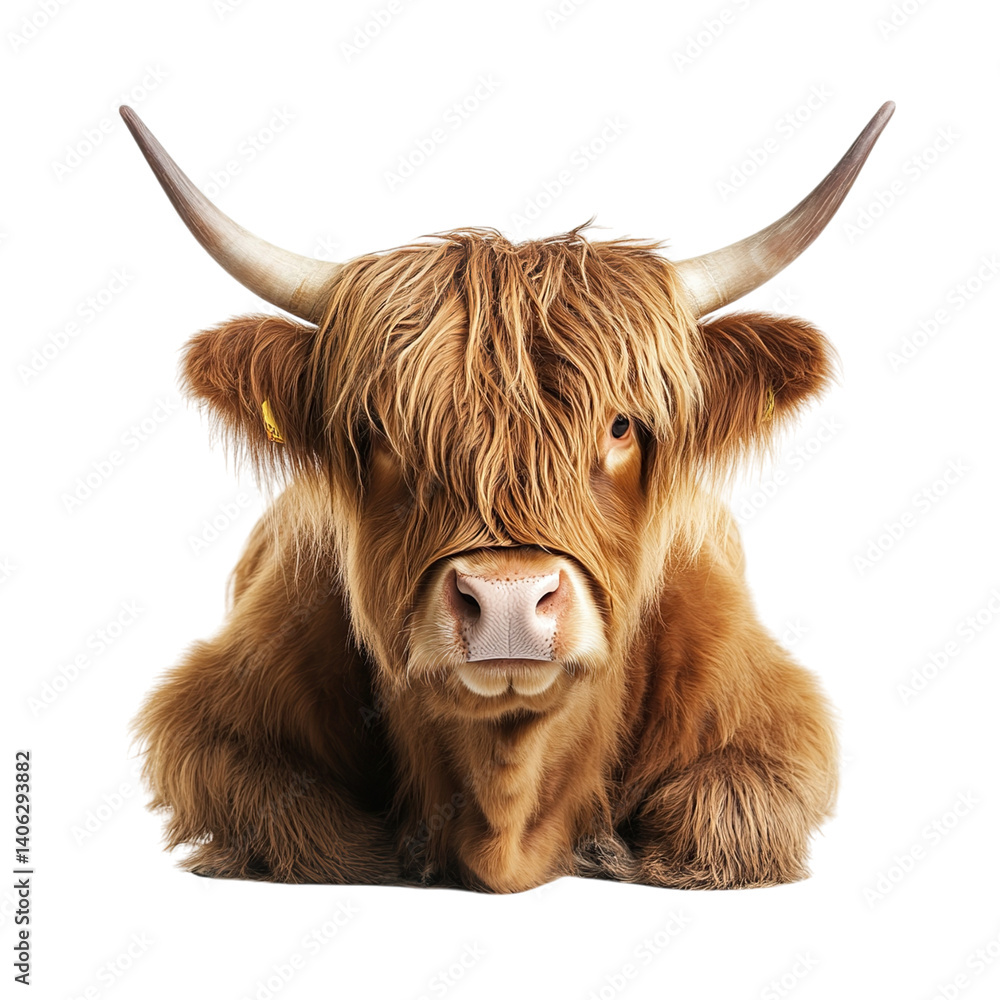 Highland Cow Portrait with Studio Shot. (4) Highland Cow Portrait with Studio Shot. (4)