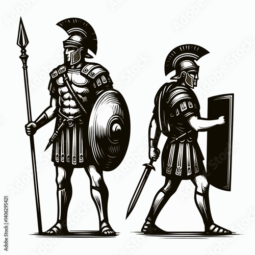 roman officer vector illustration