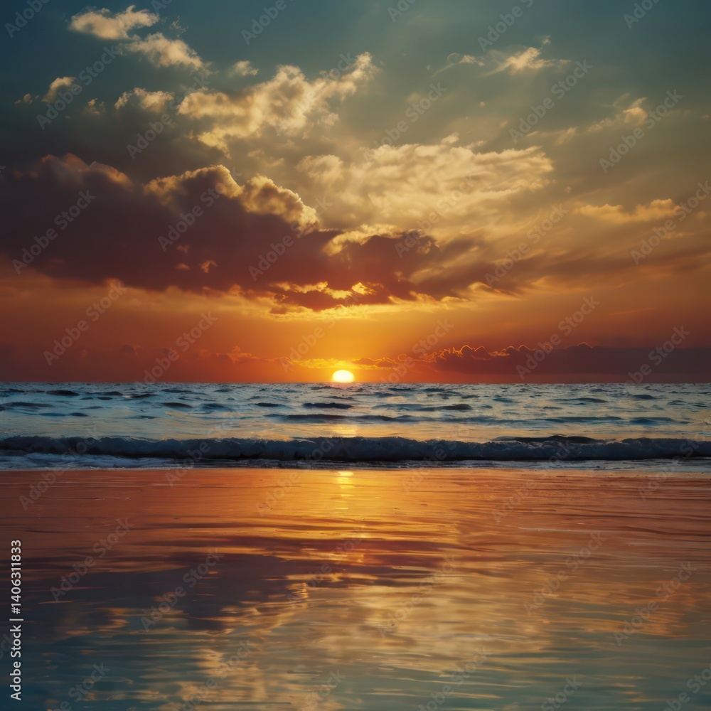 Fototapeta premium Natural background, sunset
