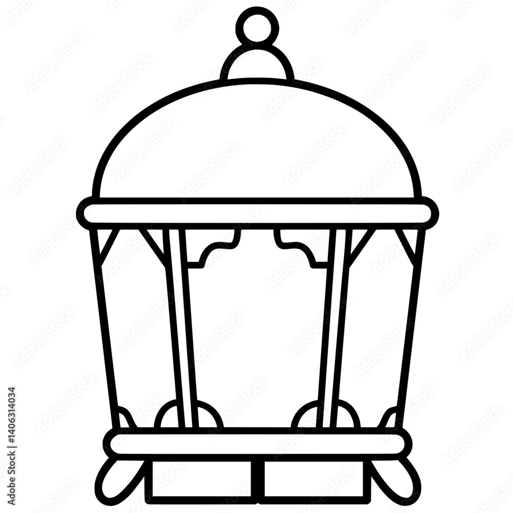 vector illustration of a lantern