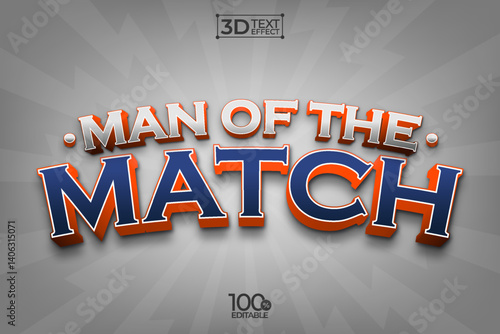 Man Of The Match  3D Text effect