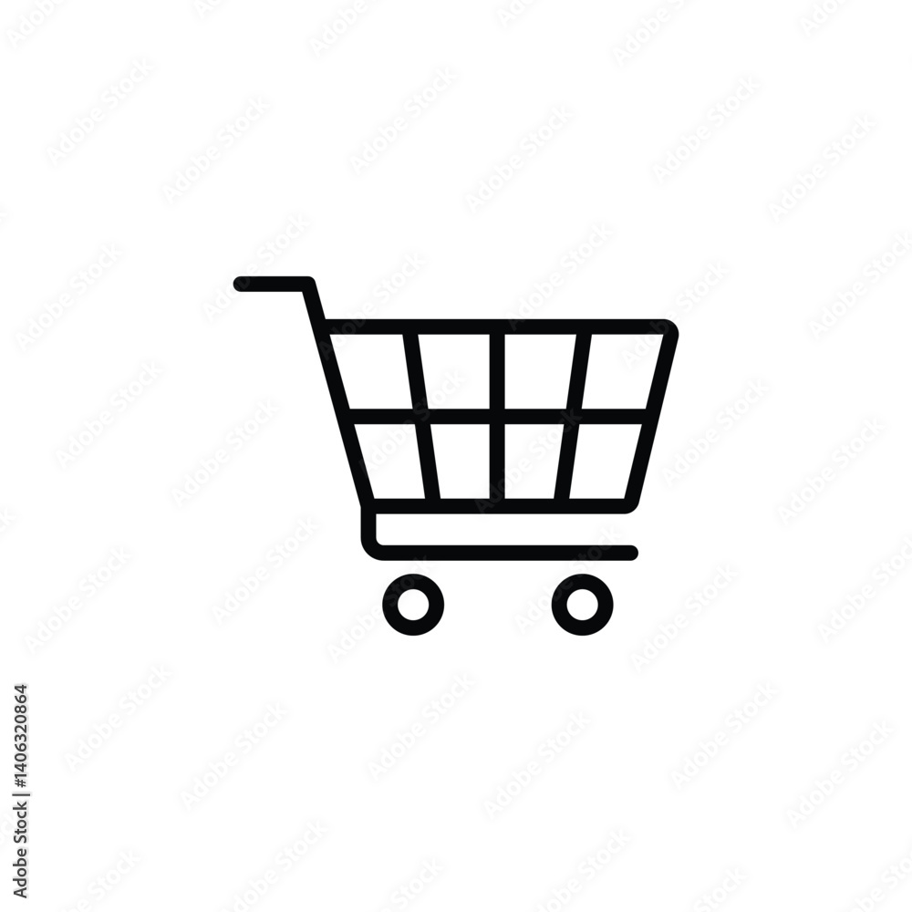 Shopping cart icon vector Shopping cart icon vector