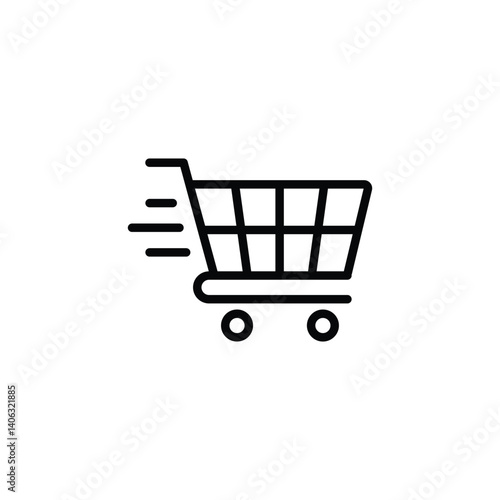 Shopping cart icon vector