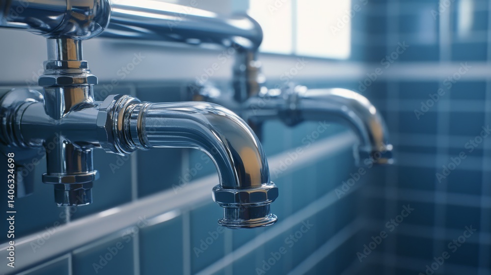 Plumber replacing old pipes in a bathroom renovation. Featuring plumbing replacement and home improvement Plumber replacing old pipes in a bathroom renovation. Featuring plumbing replacement and home improvement