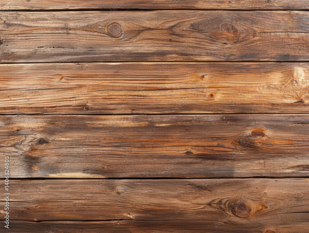 Fototapeta premium A textured wooden surface featuring rich brown tones and natural grain patterns, perfect for rustic design aesthetics.
