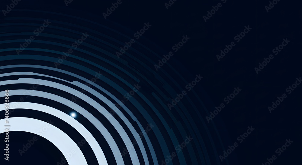 Obraz premium Abstract Curve Pattern on Dark Blue Background