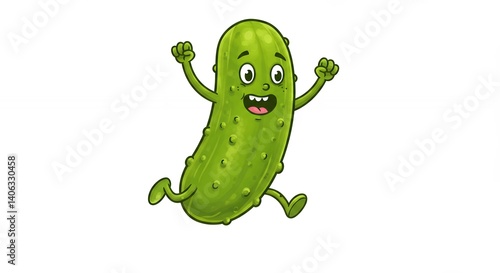 Cartoon running pickle