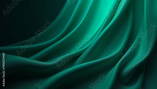 Wallpaper Mural Black dark teal jade emerald sea aventurine green abstract background. Silk satin fabric. Glitter shimmer. Color gradient. Line stripe wave shadow. Drapery curtain. Luxury elegant subtle. Blank design Torontodigital.ca
