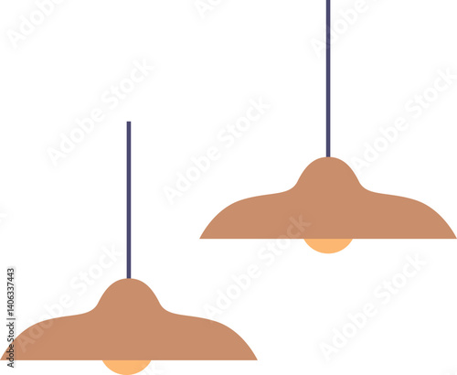 Two hanging lamp design interior
