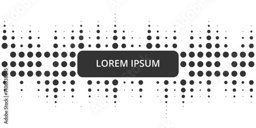 Business Tech Science Finance Background. Monochrome Halftone Digital Data Vector Backdrop. 