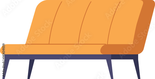 Modern comfortable sofa couch vector illustration