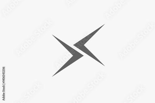 Obraz na plátně letter X arrow symetric logo