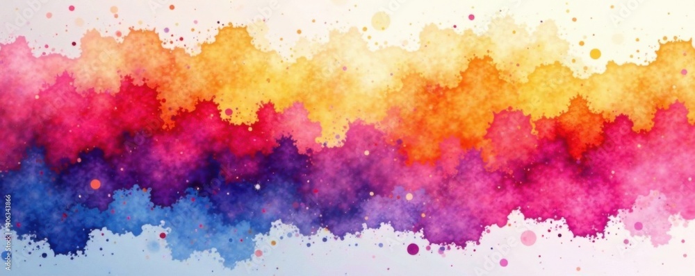 Obraz premium Vibrant watercolor stripe background with geometric shapes, flyer templates , brand templates, modern designs