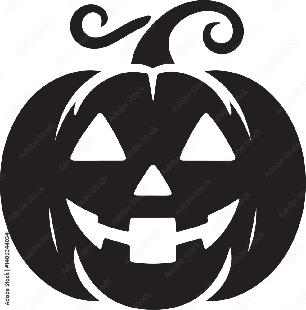 Jack-O-Lantern Halloween silhouette vector Jack-O-Lantern Halloween silhouette vector