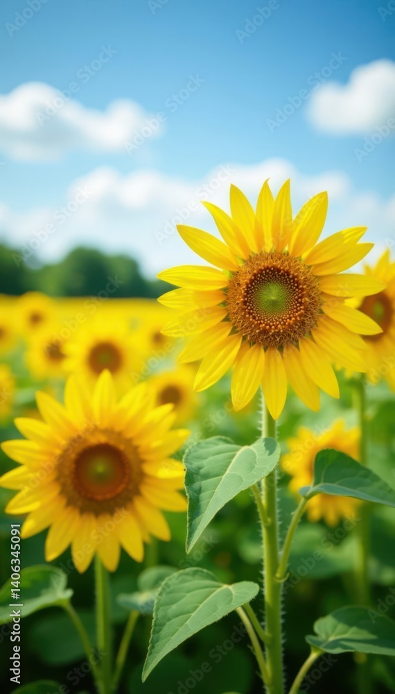 Summer sunflowers in a field , sunflower, yellow Summer sunflowers in a field , sunflower, yellow