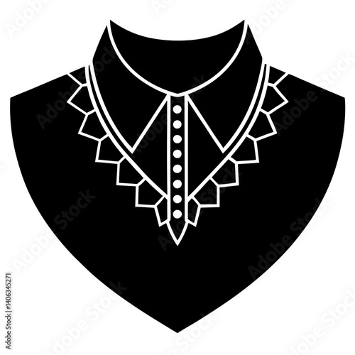 Collar design for kameez vector (1)