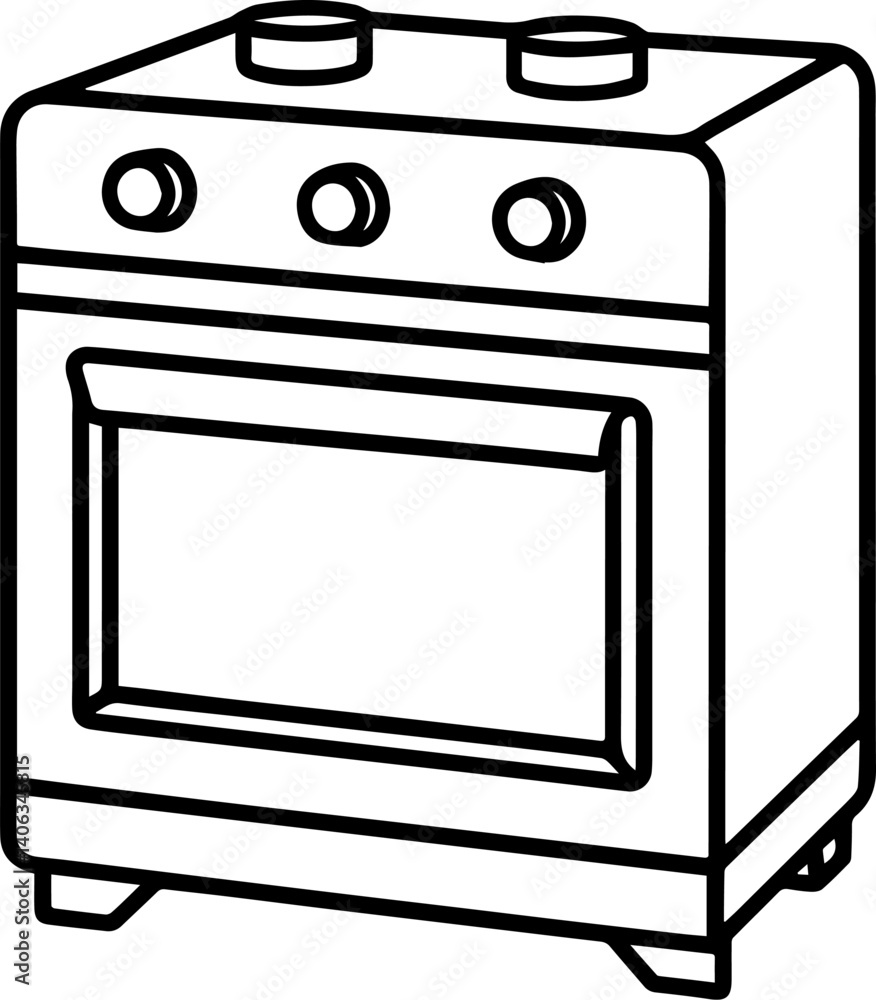oven outline vector illustration line art oven outline vector illustration line art