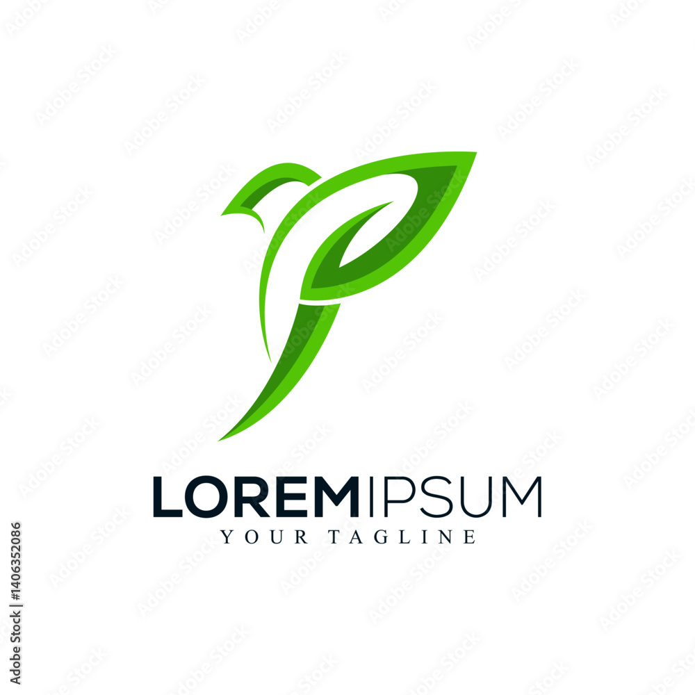 Obraz premium Abstract nature bird logo design