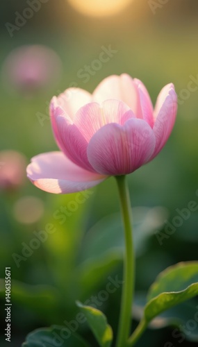 Wallpaper Mural Soft pink petals unfolding delicate white ranunculus flowers in gentle morning light, ranunculus, floral Torontodigital.ca
