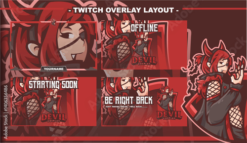 Cosplayer Cute Mascot Logo