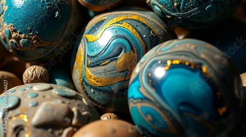 blue and white stones on the beach