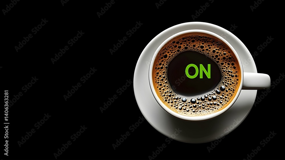 Coffee Switch ON – Energizing Morning Motivation Concept