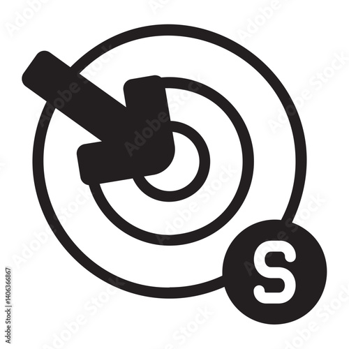 funding target glyph icon