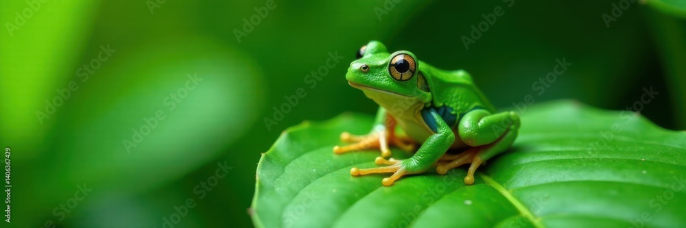 green frog resting on a lush green leaf cluster , green, plant green frog resting on a lush green leaf cluster , green, plant