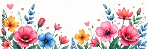 Wallpaper Mural Watercolor spring flowers bouquet , garden, flowers Torontodigital.ca