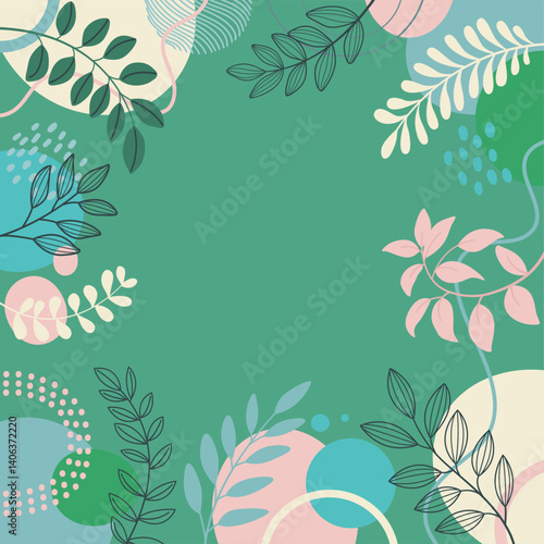 Background with beautiful for design. Colorful background with tropical plants.