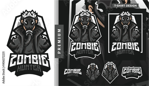 Hunter mascot logo